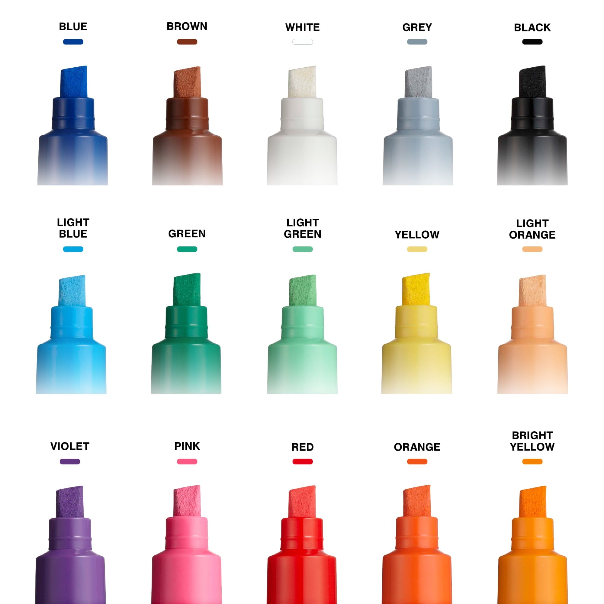 Uni POSCA PC-8K Water-Based Markers, Broad Tip (8mm), Assorted Ink Colors, 15 Count