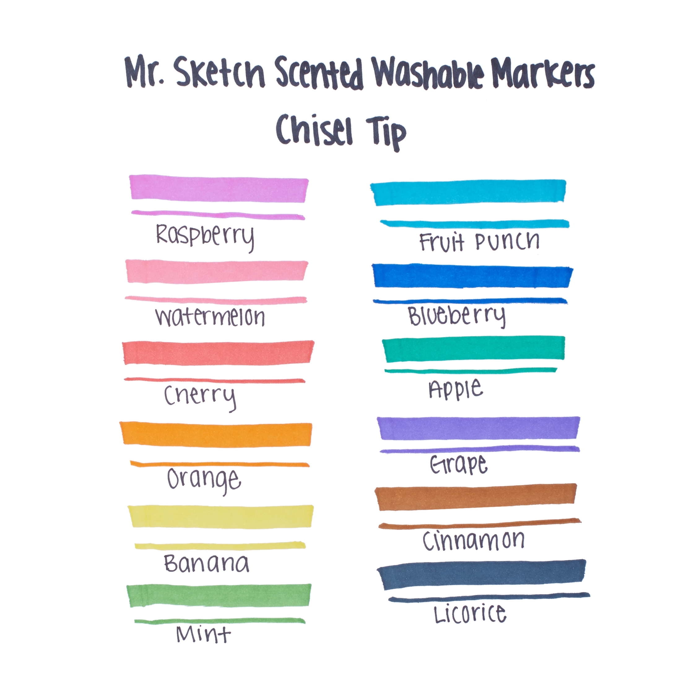 Mr. Sketch Scented Washable Markers, Chisel Tip, Assorted Colors, 36 Count
