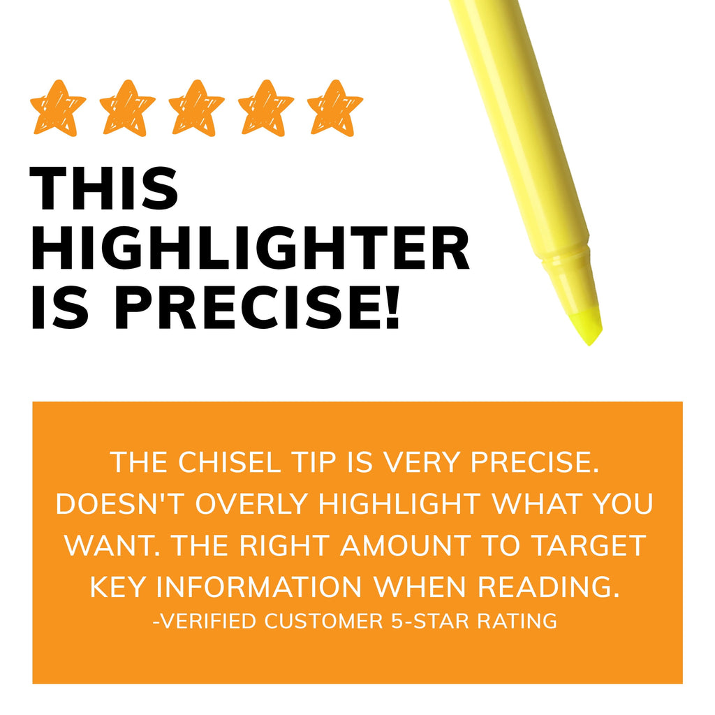 BIC Brite Liner Yellow Highlighters, Chisel Tip, 12-Count Pack