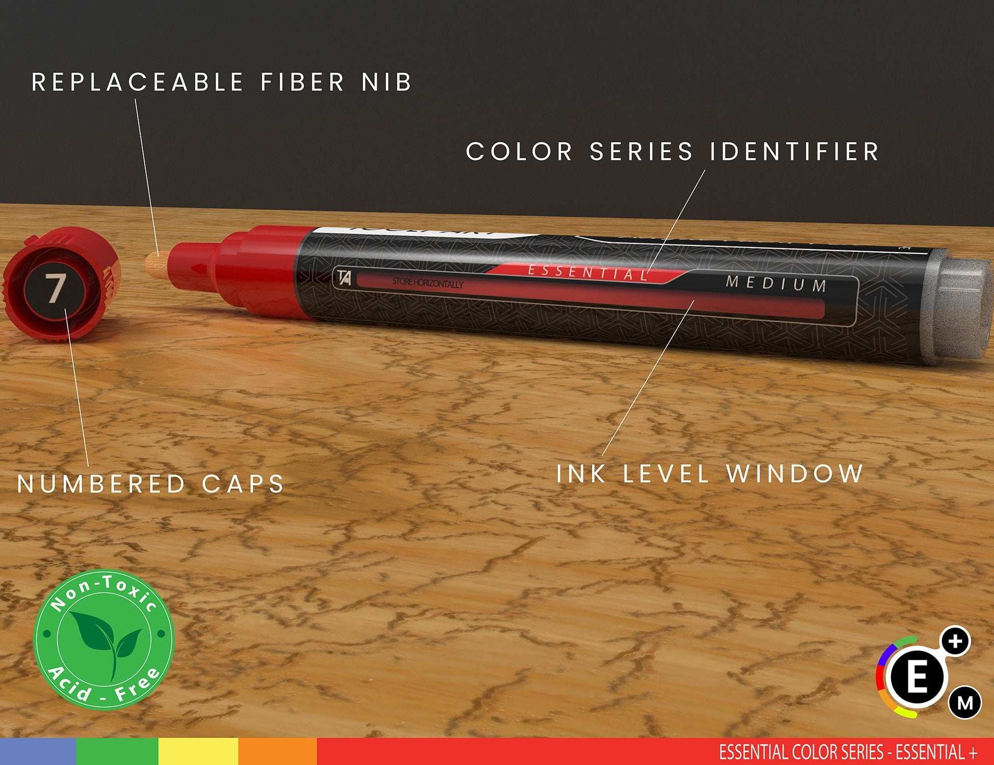 Tooli-Art Acrylic Paint Pens Assorted Multicolor Markers for Rock, Canvas, Mugs, and Most Surfaces Water-Based, Quick Drying Marker Set of 30