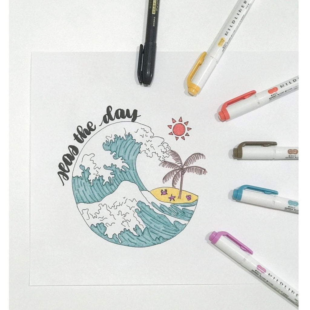 Zebra Mildliner Double Ended Creative Marker - Gray