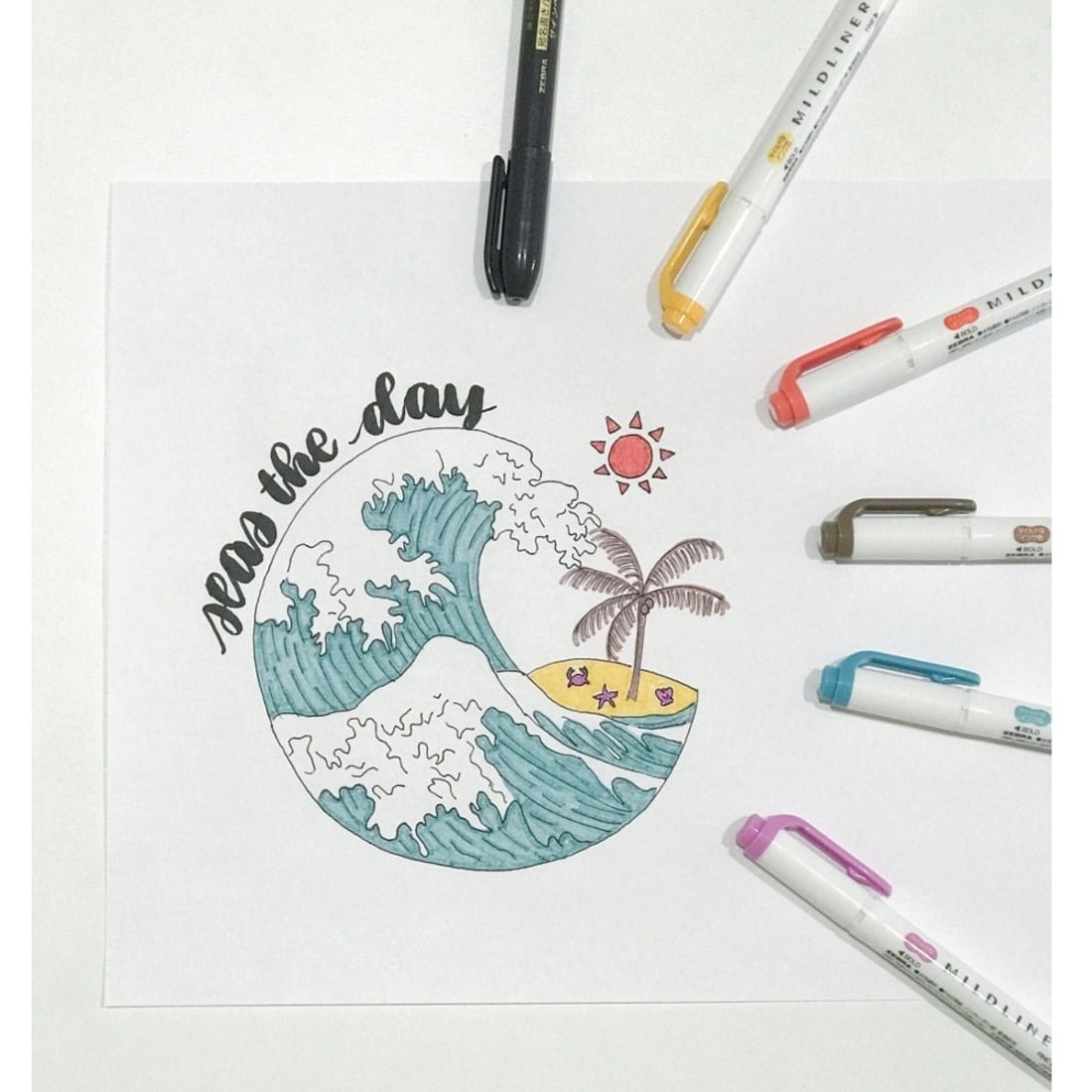 Zebra Mildliner Double Ended Creative Marker - Gray