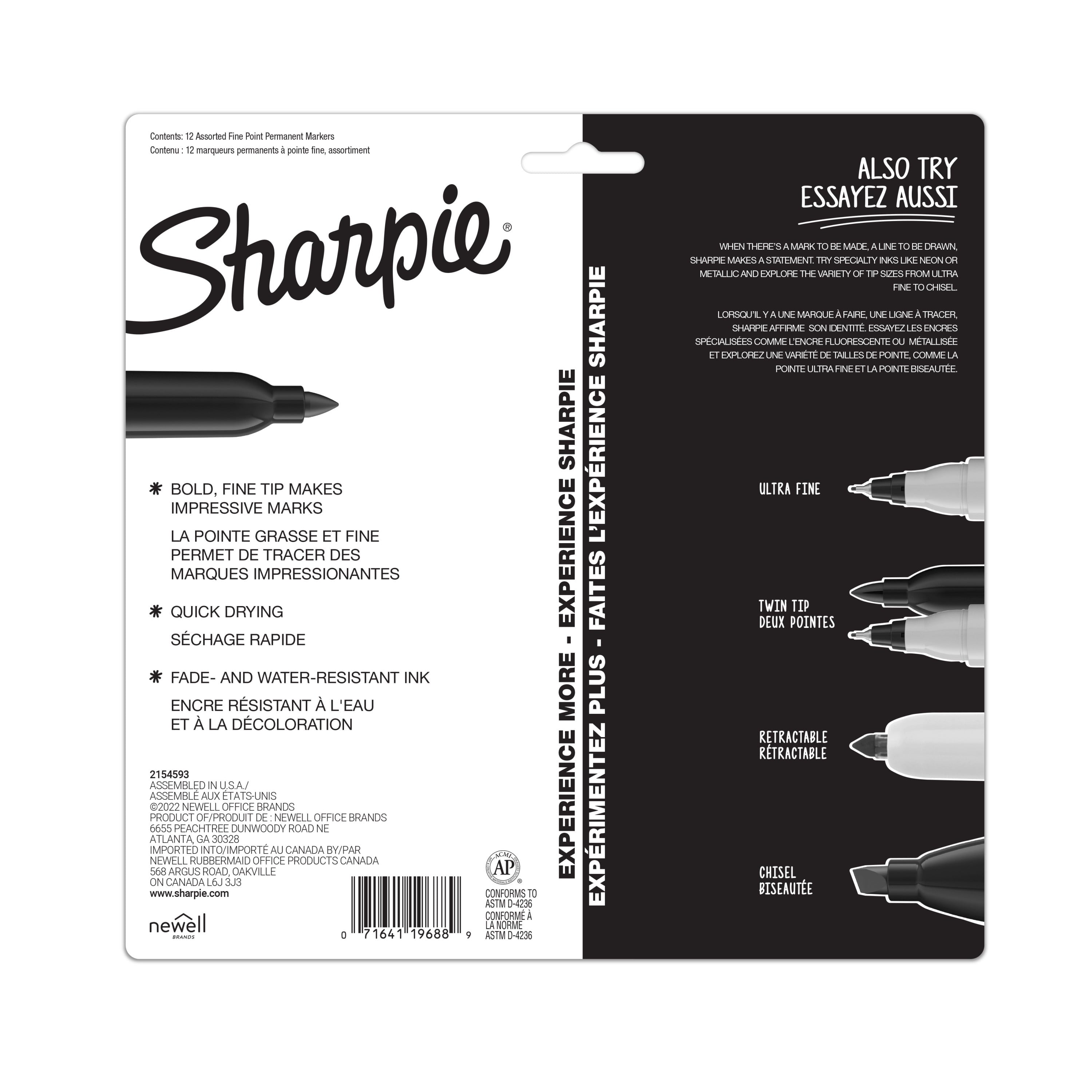 Sharpie Marker Set, 12-Color Fine Portrait Colors Set