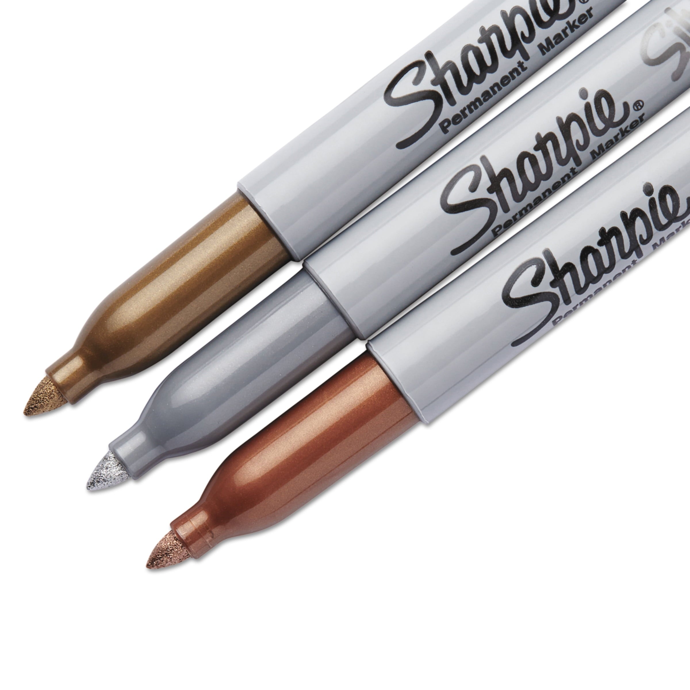 Sharpie Metallic Permanent Markers, Fine Point, Gold/Silver/Bronze, 36 Count