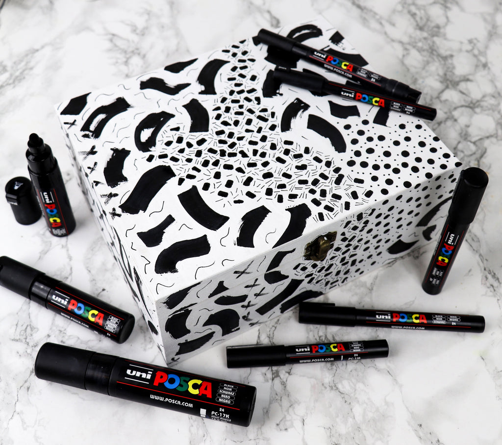 POSCA Paint Marker, PC-17K Extra Broad Rectangular Chisel, Black