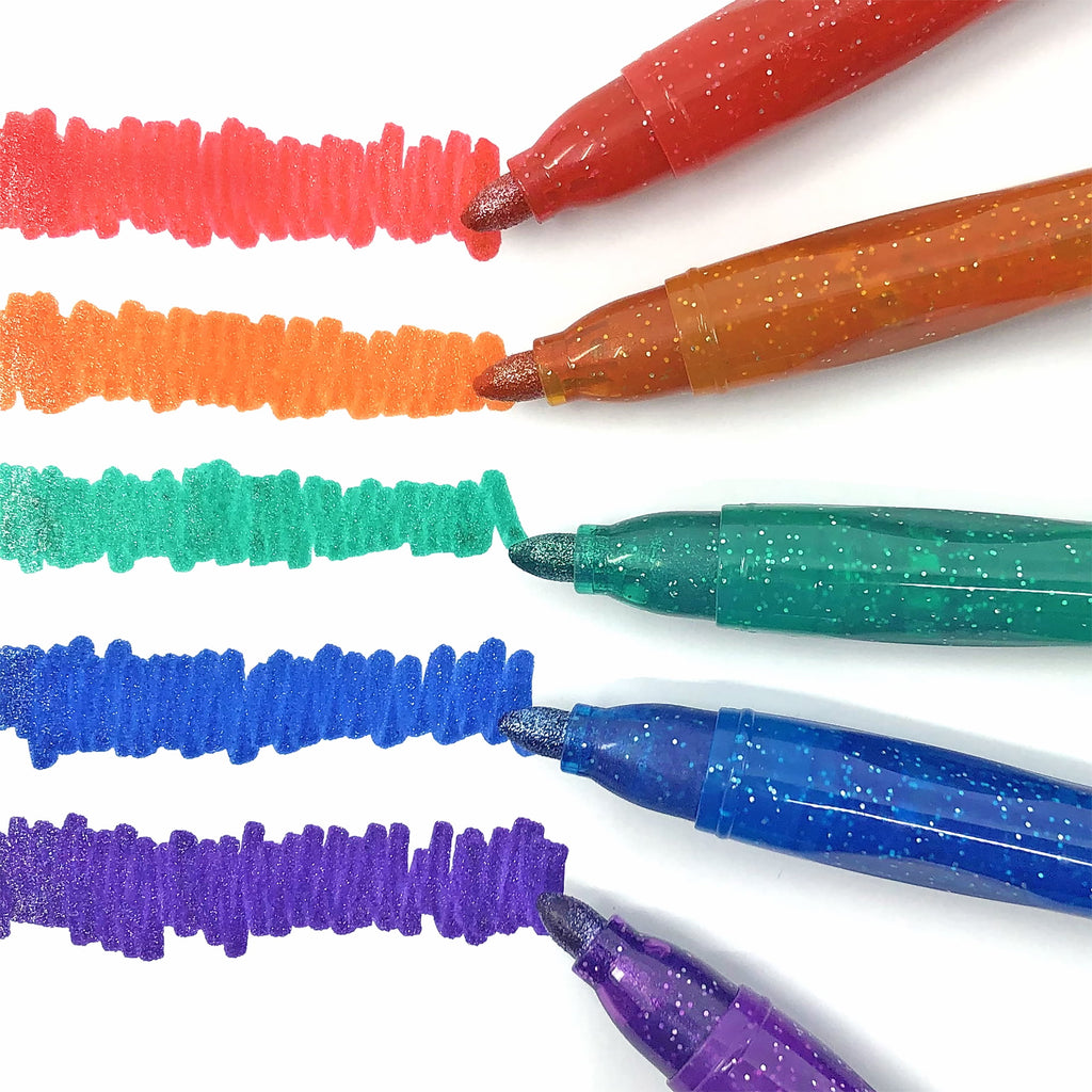 Cra-Z-Art Glitter and Metallic Art Marker Set, 5 glitter and 5 metallic