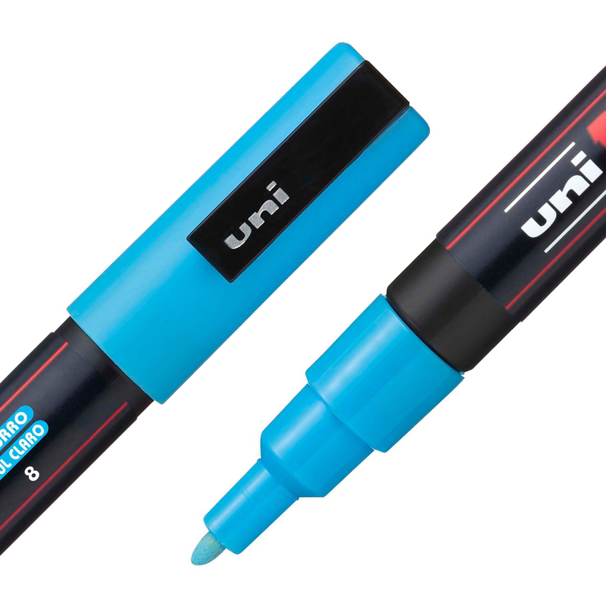 Uni POSCA PC-3M Water-Based Paint Markers, Reversible Fine Tip (0.9-1.3mm), Assorted Ink Colors, 15 Count