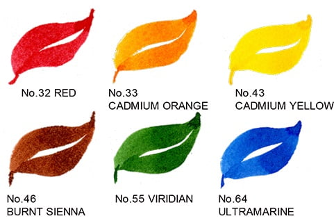 Kuretake ZIG Cambio Tambien Brush Pen Set 6/Pkg-Red, Cadmium