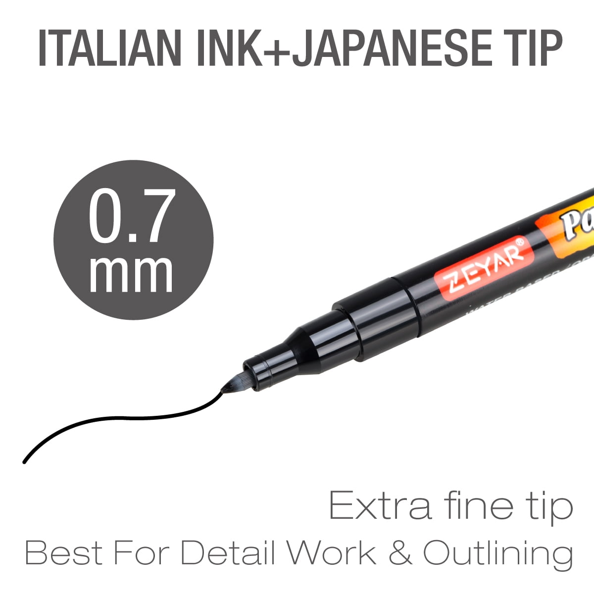 ZEYAR Acrylic Paint Pens, Water based Extra Fine Point, 32 vibrant colors, Opaque Ink, AP Certified, Paint Marker for Glass, Rock, Paper, Ceramic, Plastic and Non porous surfaces