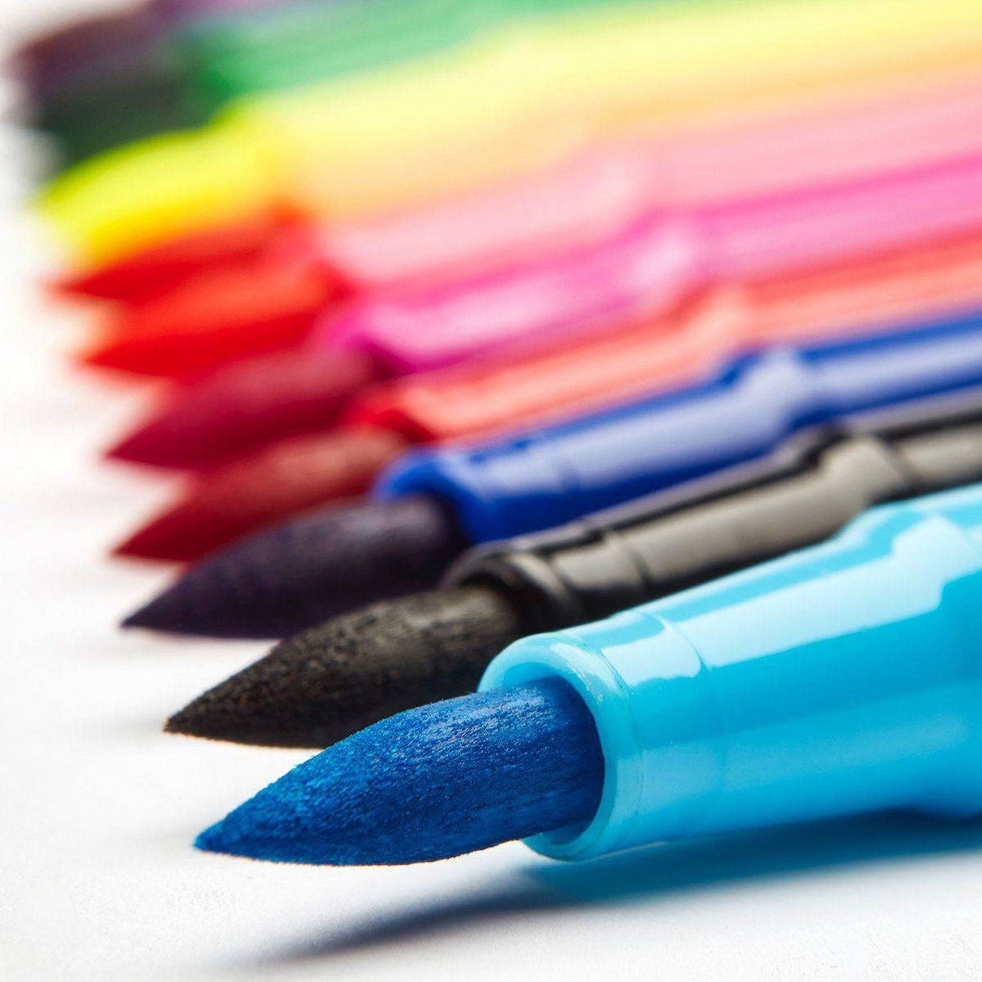 KINGART® Studio Watercolor Brush Markers, Storage Case, Set of 36 Unique Colors