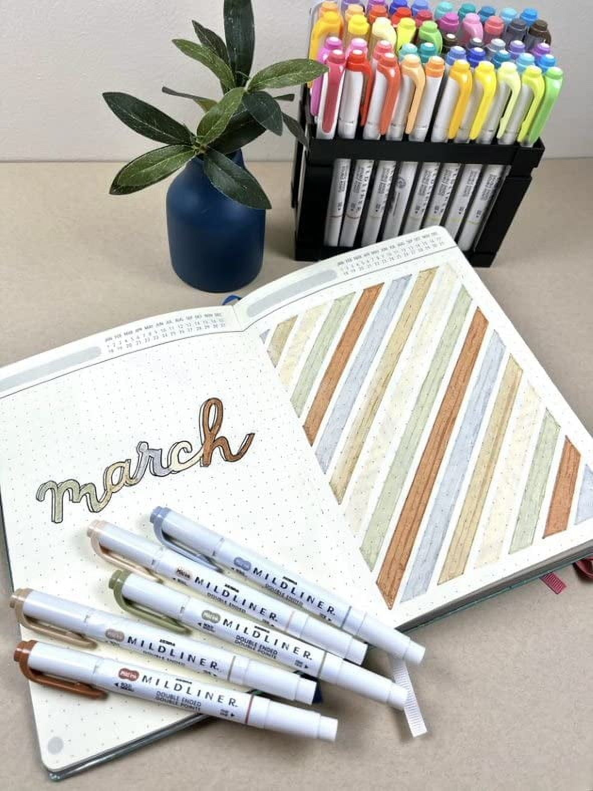 Zebra Pen Mildliner Double-Ended Creative Highlighter Set, Neutral Palette 10-Pack