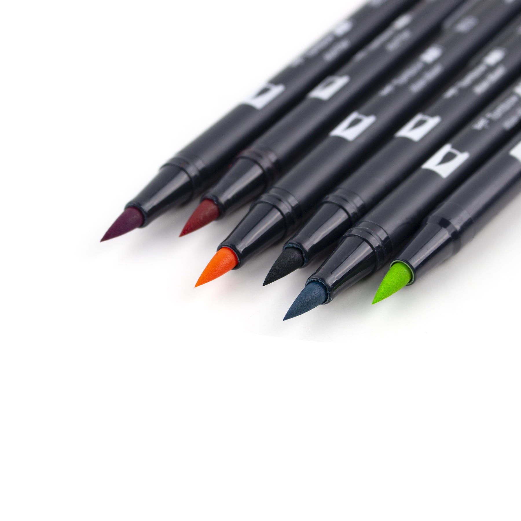 Tombow Dual Brush Pen Art Markers, Tropical Color Palette, 6 Pack