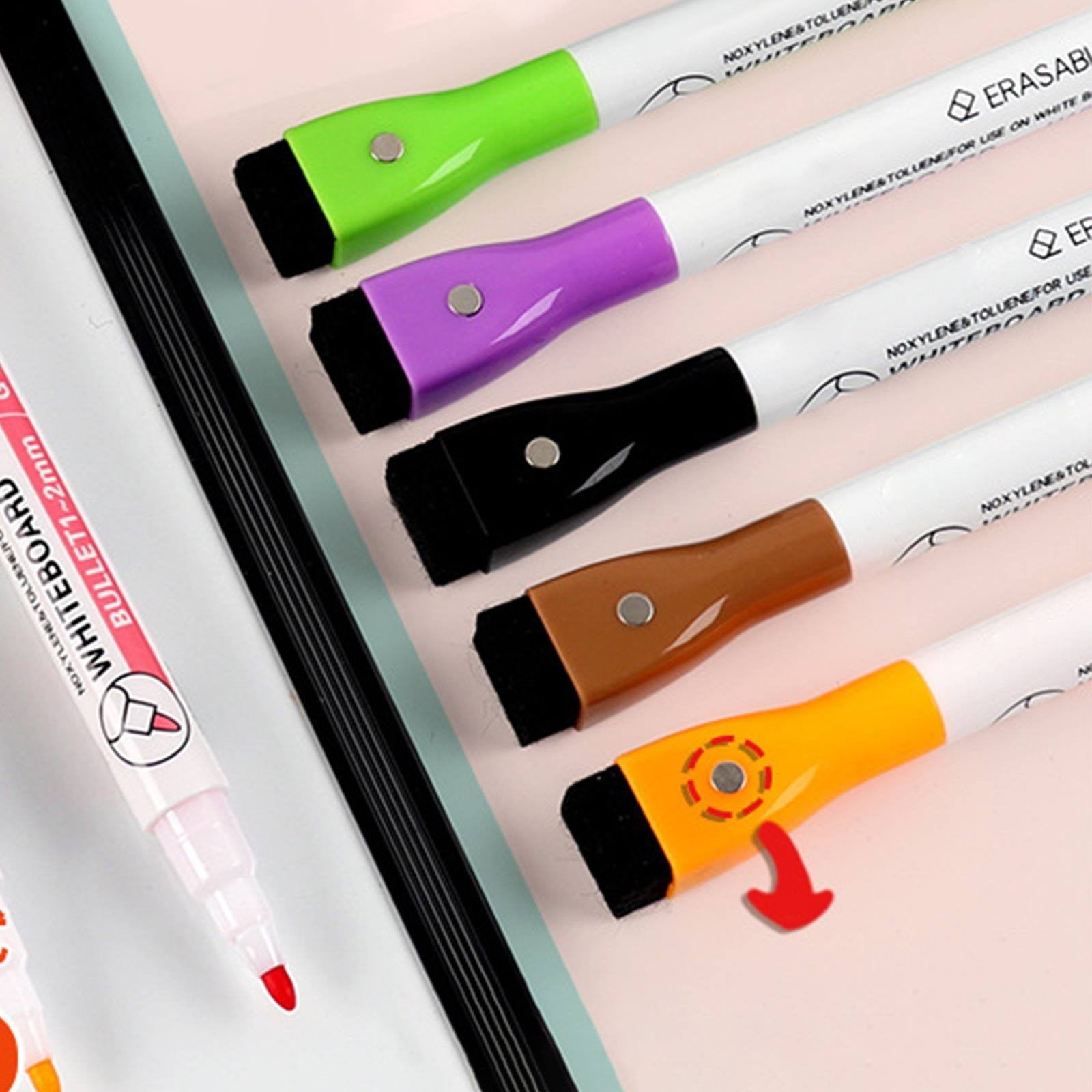 HomiTools White Board Marker Double Whiteboard Marker Friendly Material for Study Meeting Doodling Planning Brown Vibrant Whiteboard Marker Dry-Erase Pen with Color Options Brown