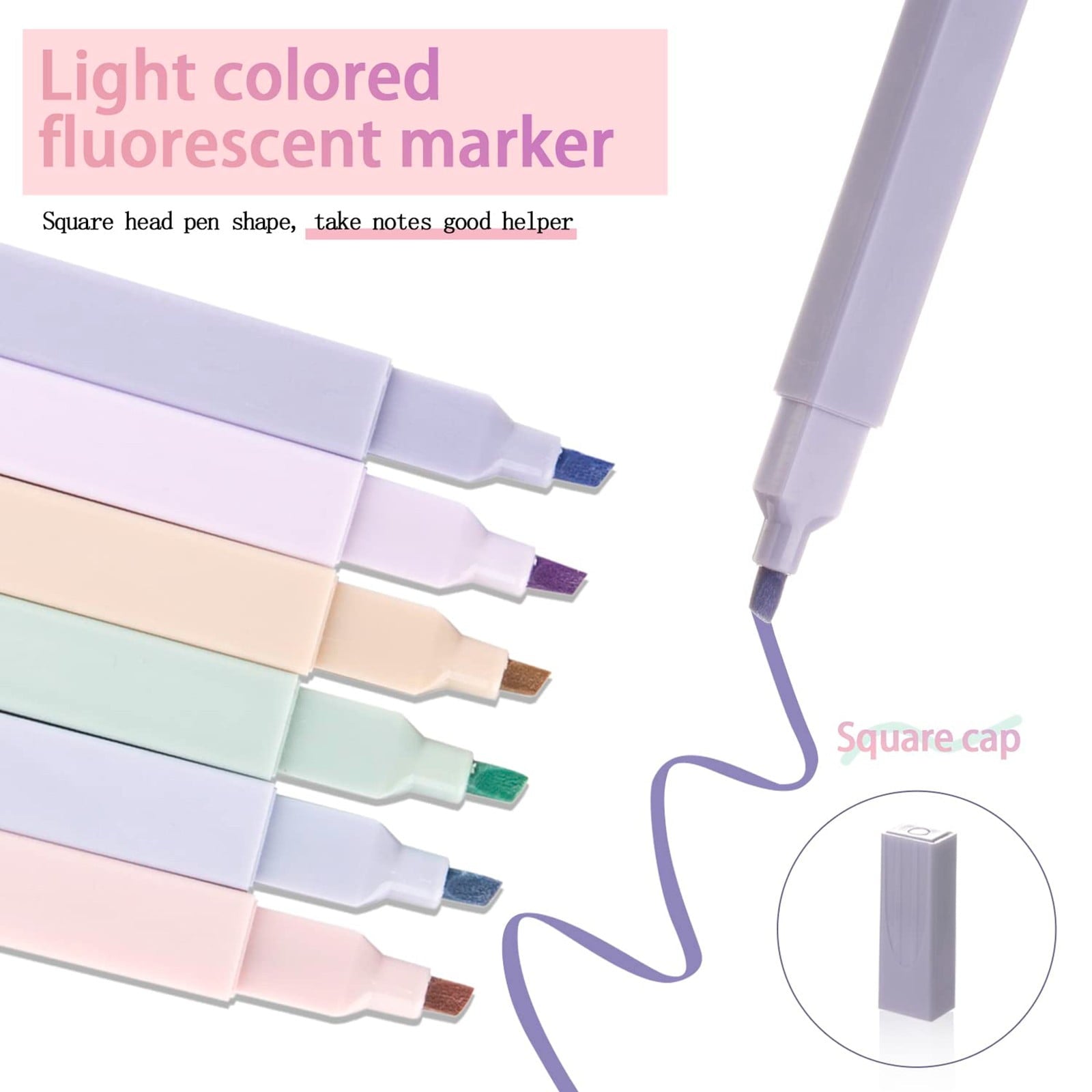 AQITTI 12Pcs Highlighters Aesthetic Pastel Highlighter&Single Double Headed Suit Set with Soft Pen Tip Highlighters and Pens No (Multicolor) 1Ml