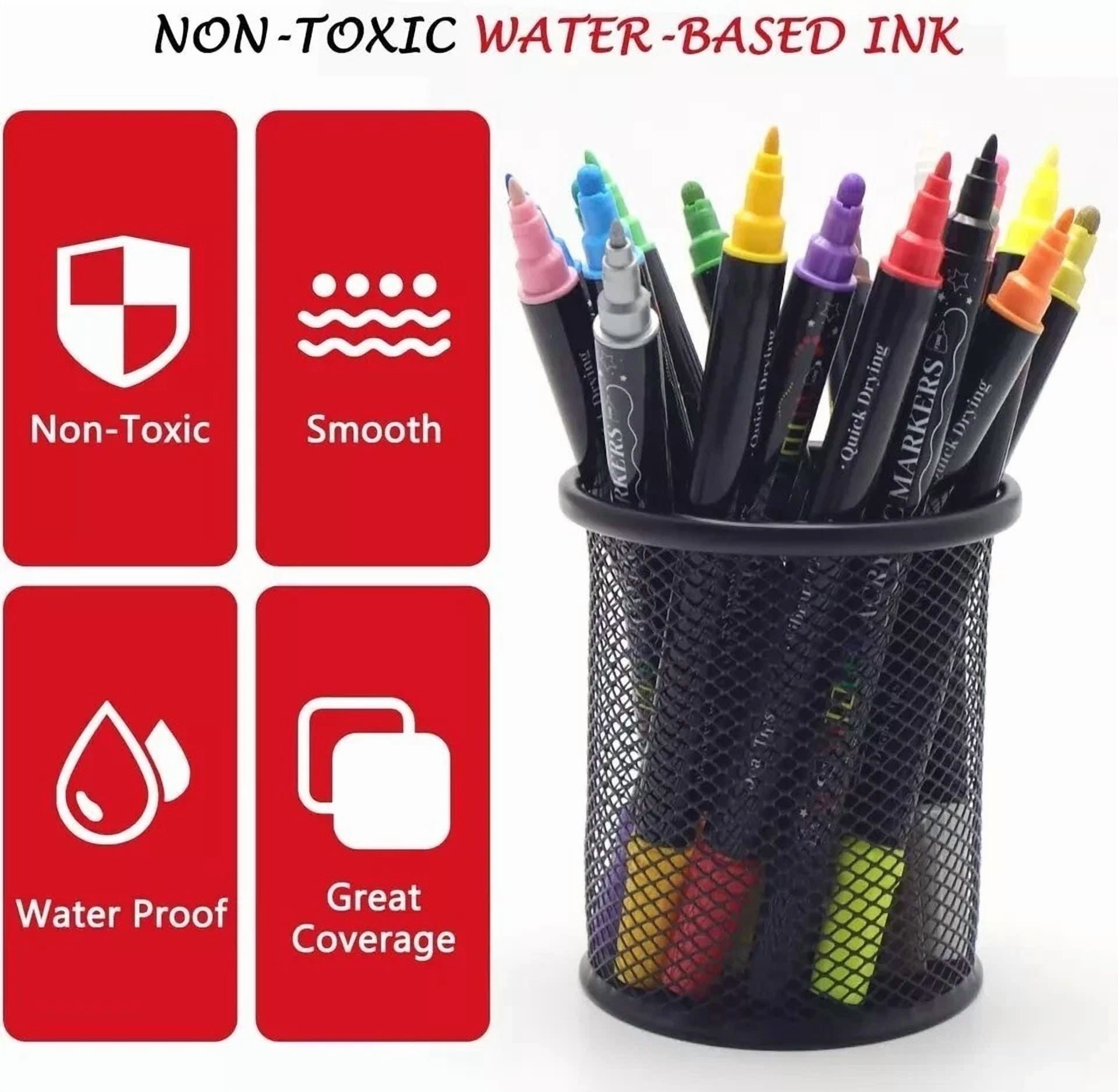 Fabric Markers Permanent Pens Paint Clothing Textile Dye T-Shirt Shoes Diy Set