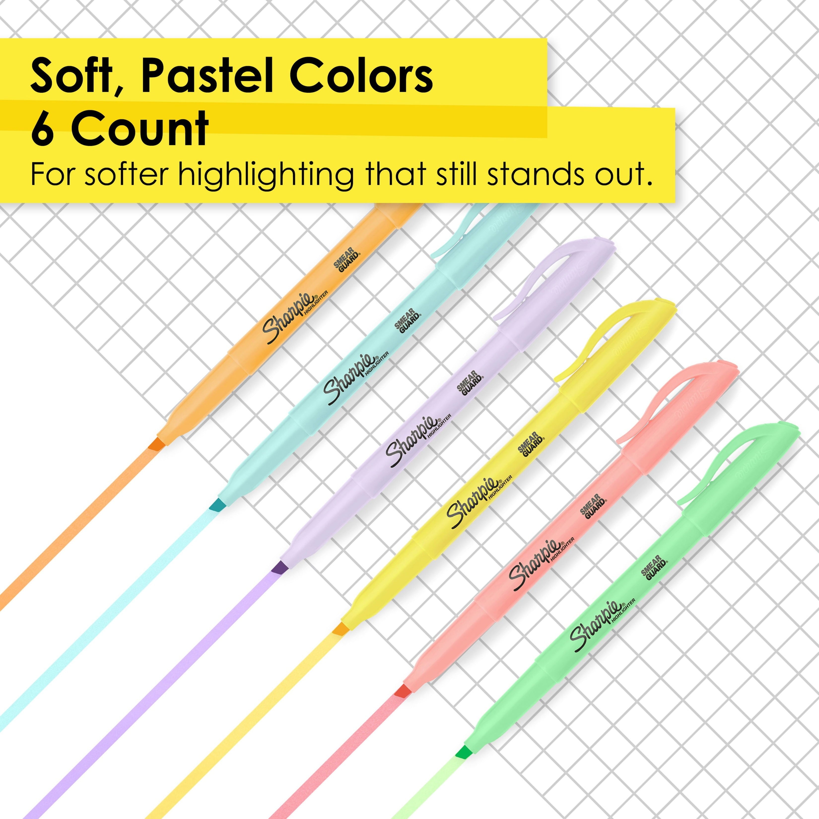 Sharpie Accent Highlighters w/Smear Guard