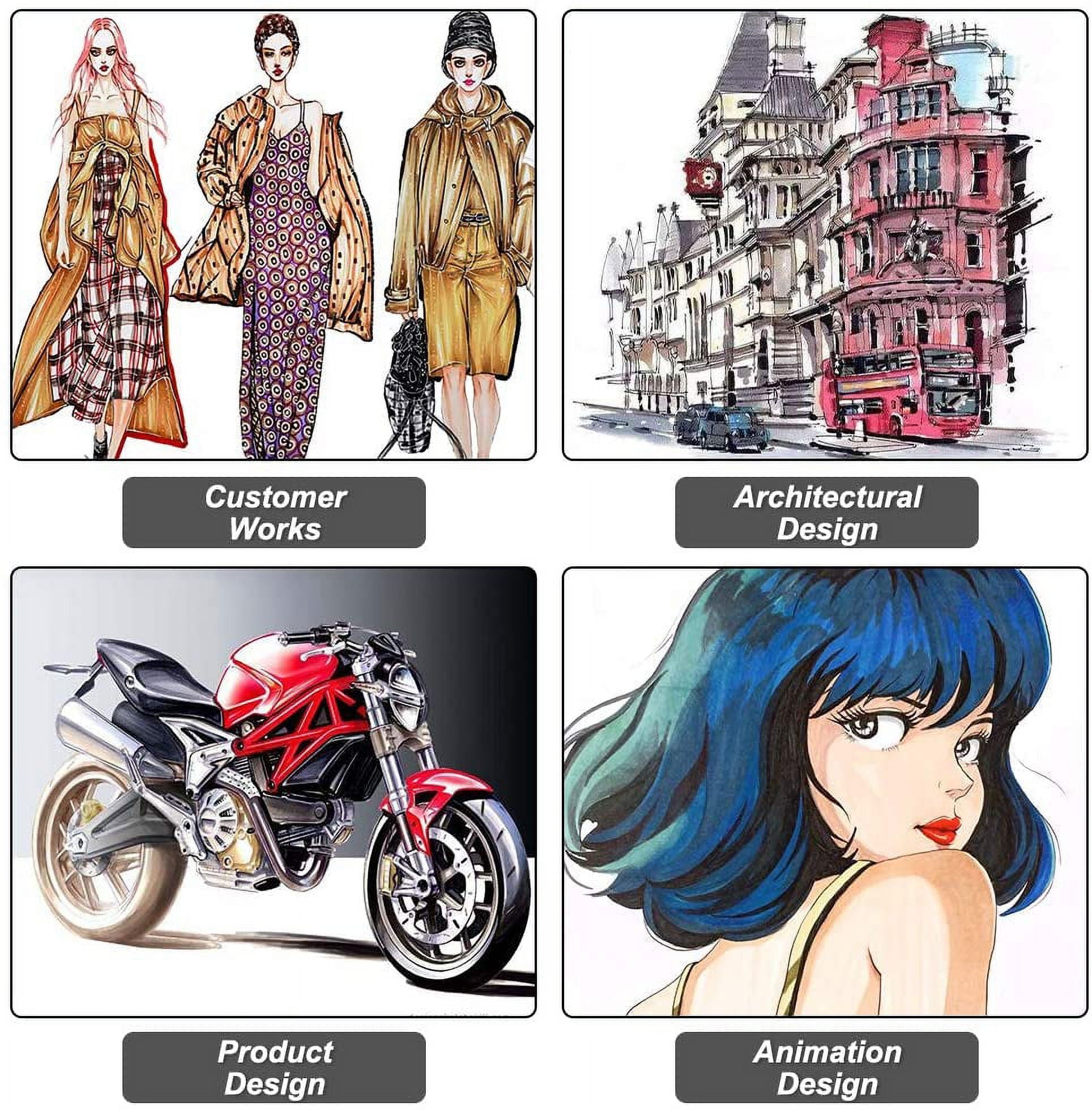 Shuttle Art 205 Colors Dual Tip Alcohol Art Markers, 204 Colors Permanent Marker Plus 1 Blender 1 Marker Pad 1 Case and Color Chart for Adult Artist Drawing Coloring Books Sketching