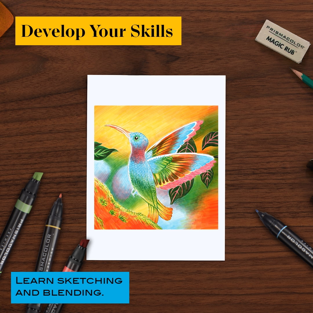 Prismacolor Technique Double-Ended Art Markers, Drawing Tutorials, Assorted Colors, 10 Count