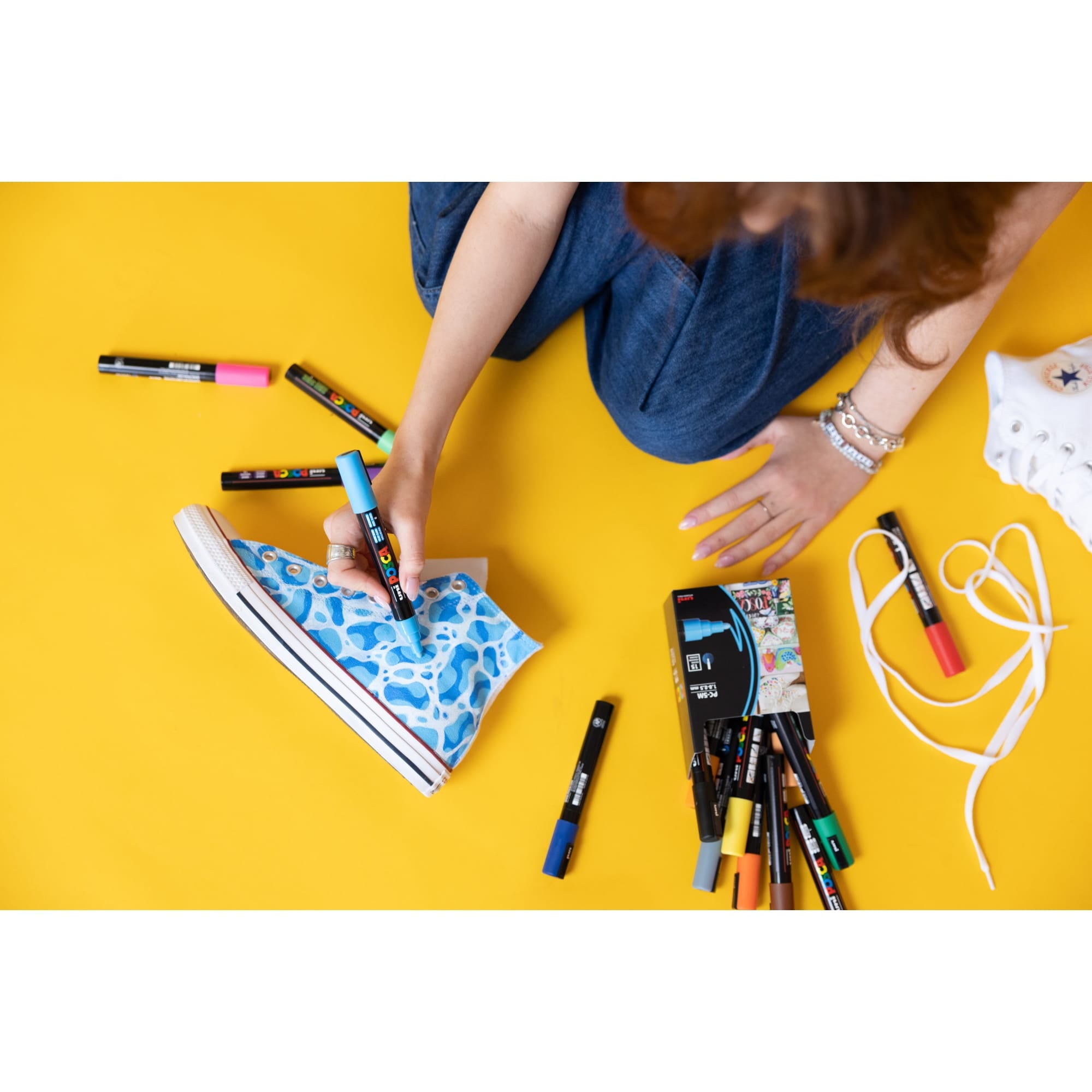 Uni POSCA Paint Markers, Medium Point Marker Paint Pen Tips, PC-5M, Assorted Ink, 8 Count