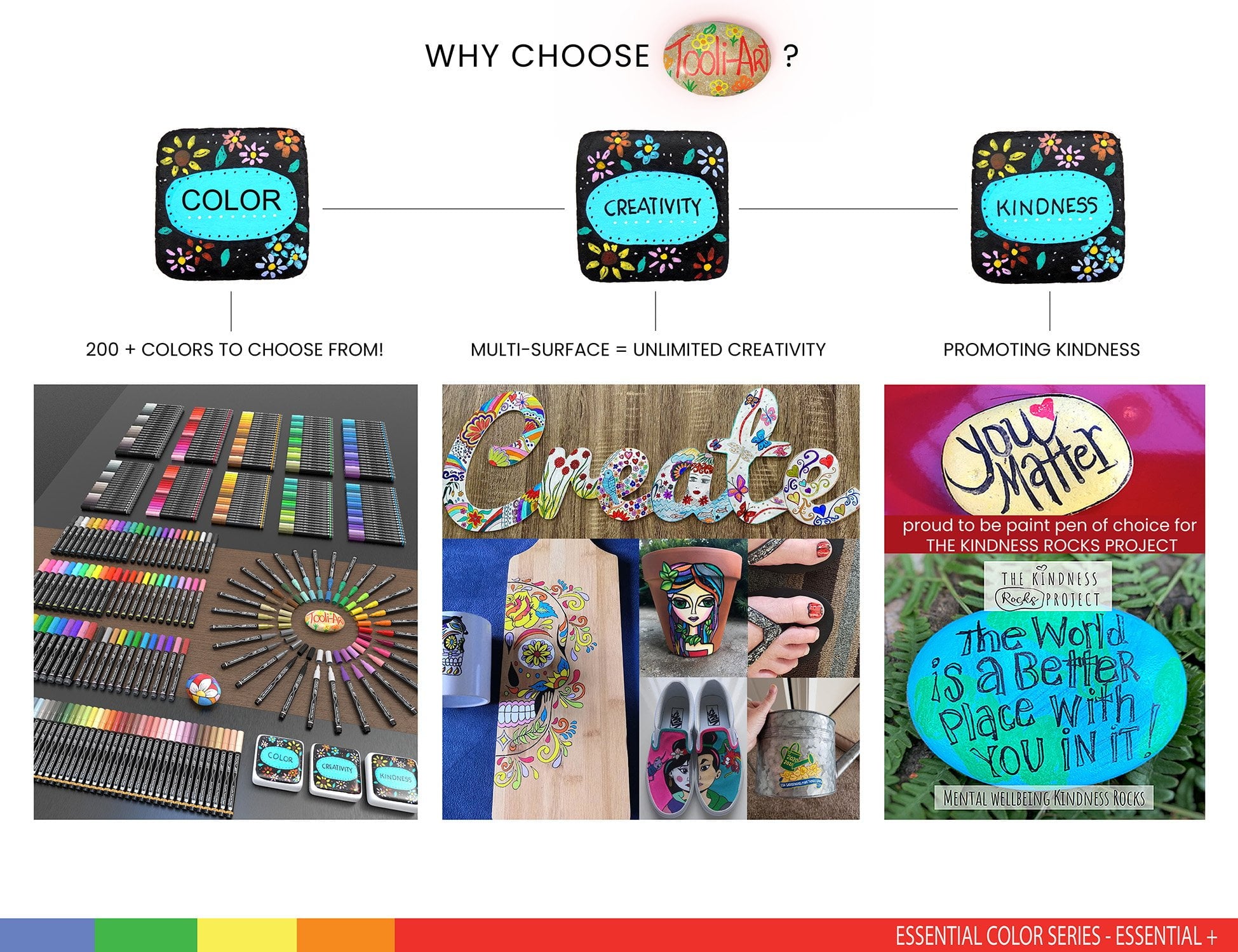 Tooli-Art Acrylic Paint Pens Assorted Multicolor Markers for Rock, Canvas, Mugs, and Most Surfaces Water-Based, Quick Drying Marker Set of 30