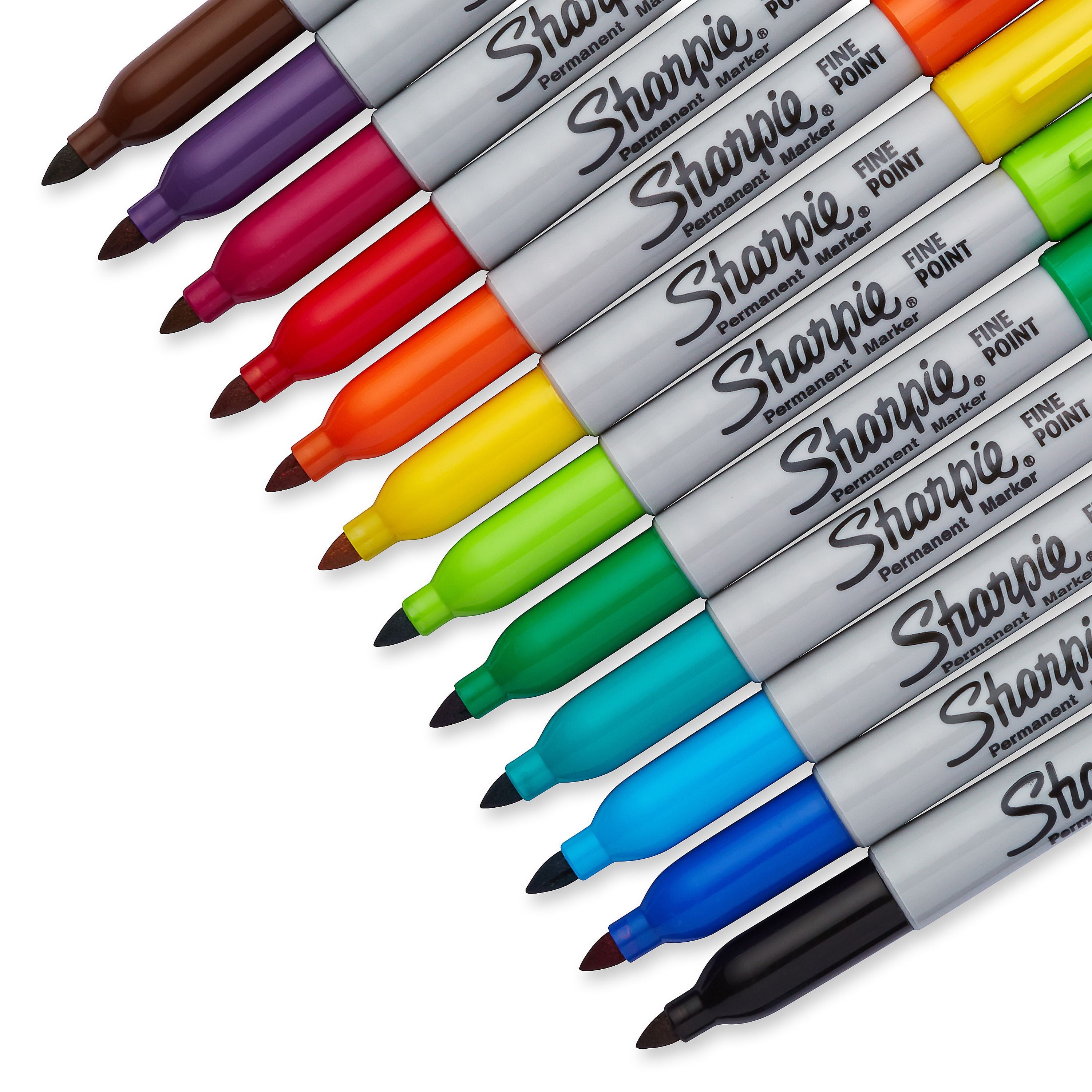 Sharpie Color Burst Permanent Markers, Fine Point, Assorted Colors, 24 Count