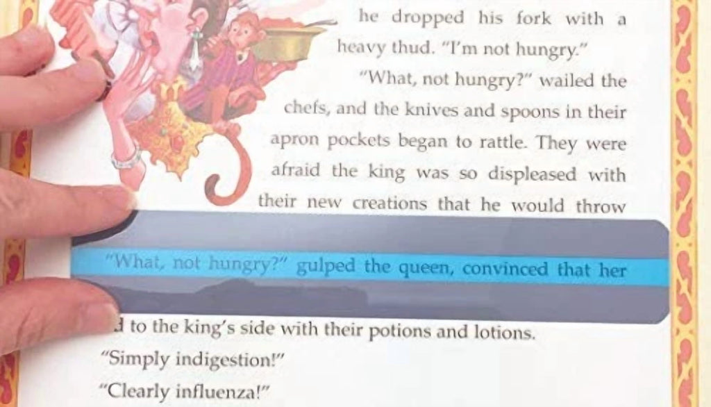 Fyna -Reading Guide Highlighter Strips, Set Of 5 (Blue, Orange, Green, Pink And