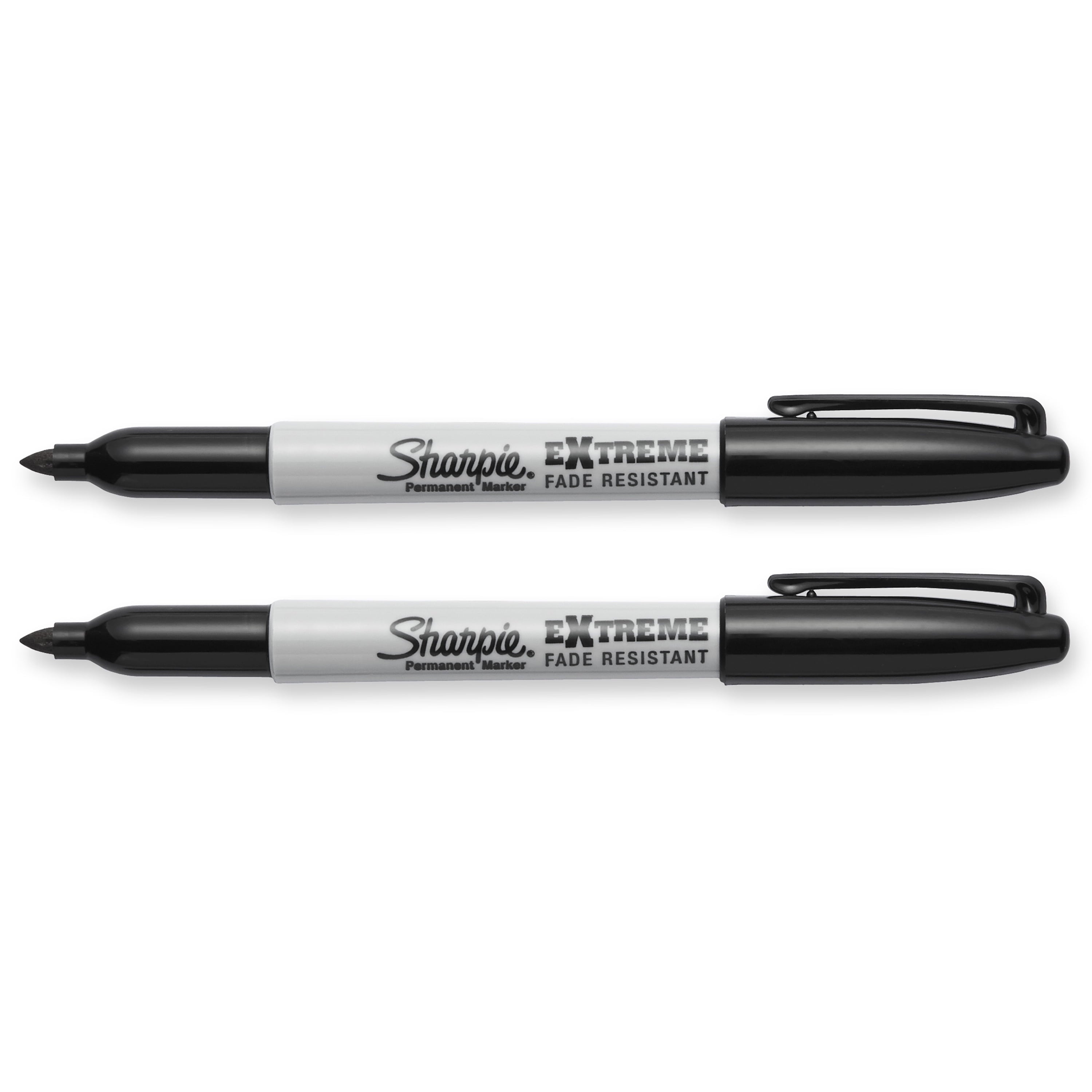 Sharpie Extreme Permanent Markers, Fine Point, Black, 2 Count