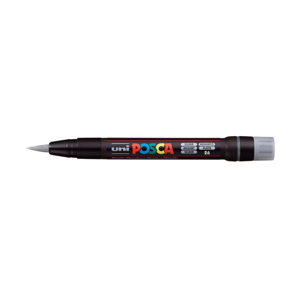 POSCA Paint Marker, PCF-350 Brush, Silver