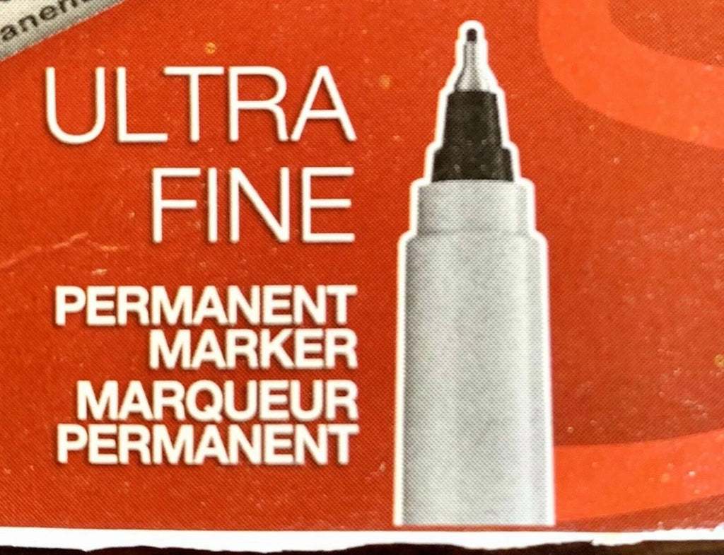 Fyna -Sharpie Ultra Fine Point 6 Count Permanent Markers Black Precision 37121