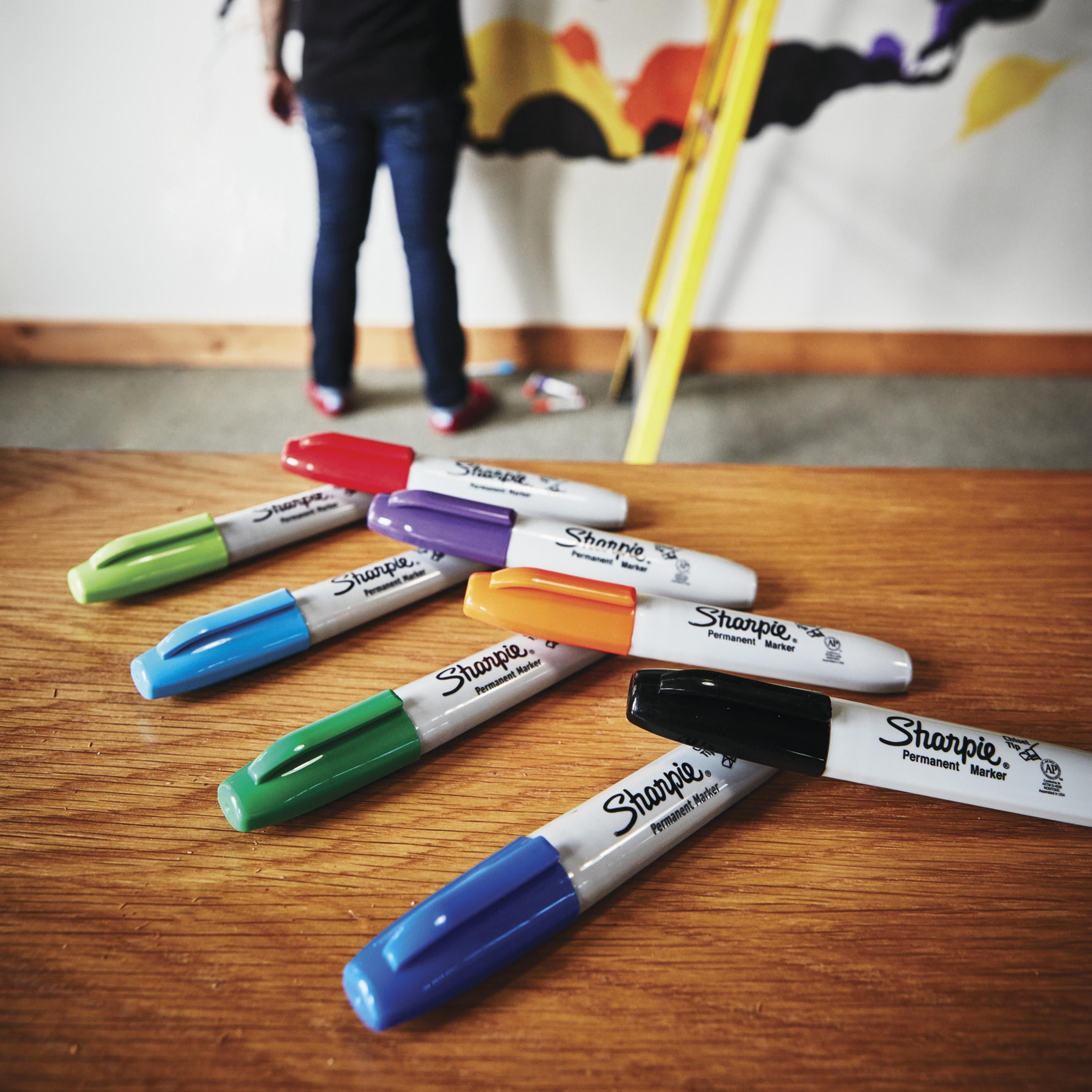 Sharpie Permanent Markers, Chisel Tip, Assorted Colors, 8 Count