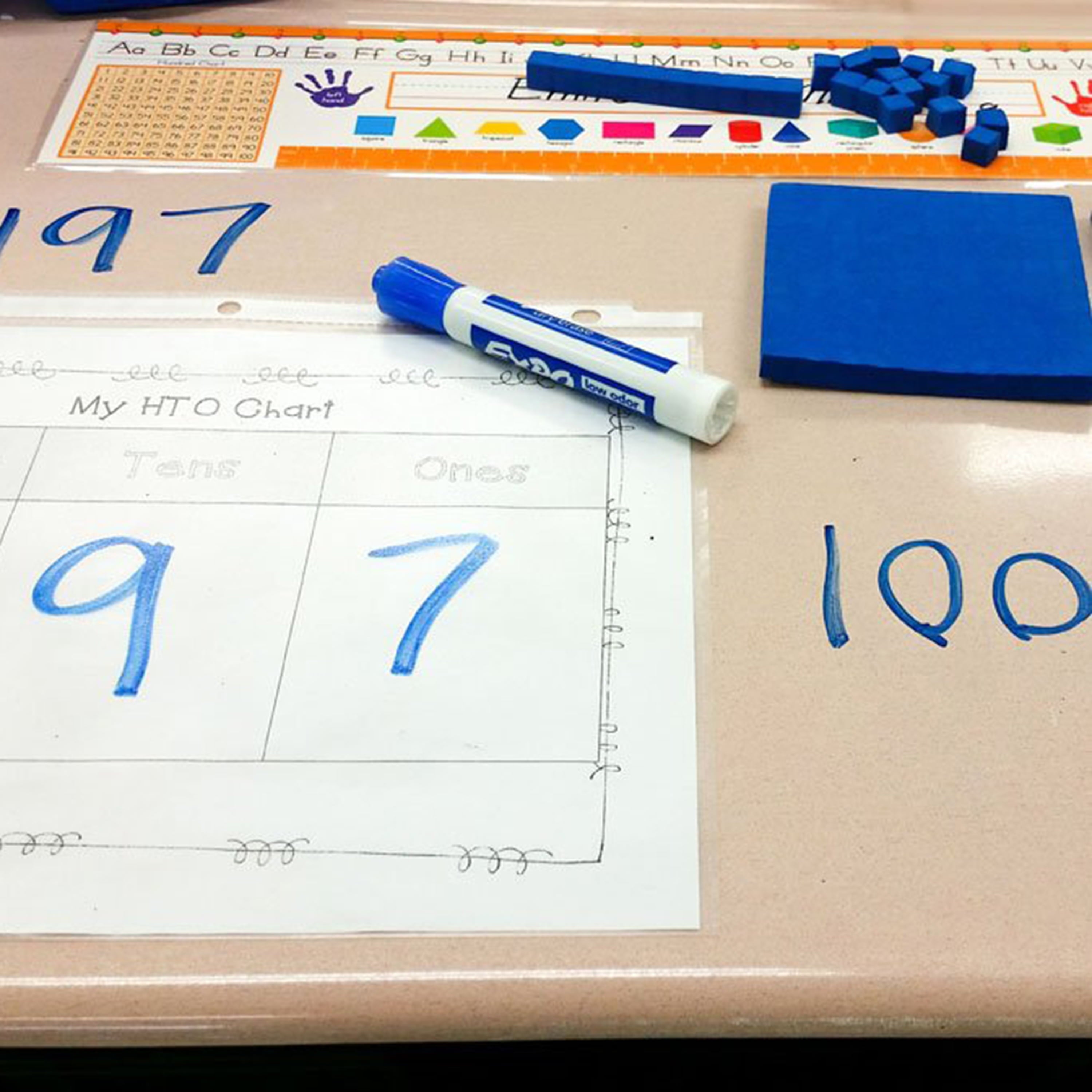 Expo® Low Odor Dry Erase Markers, Chisel Tip, Blue, 12 Count