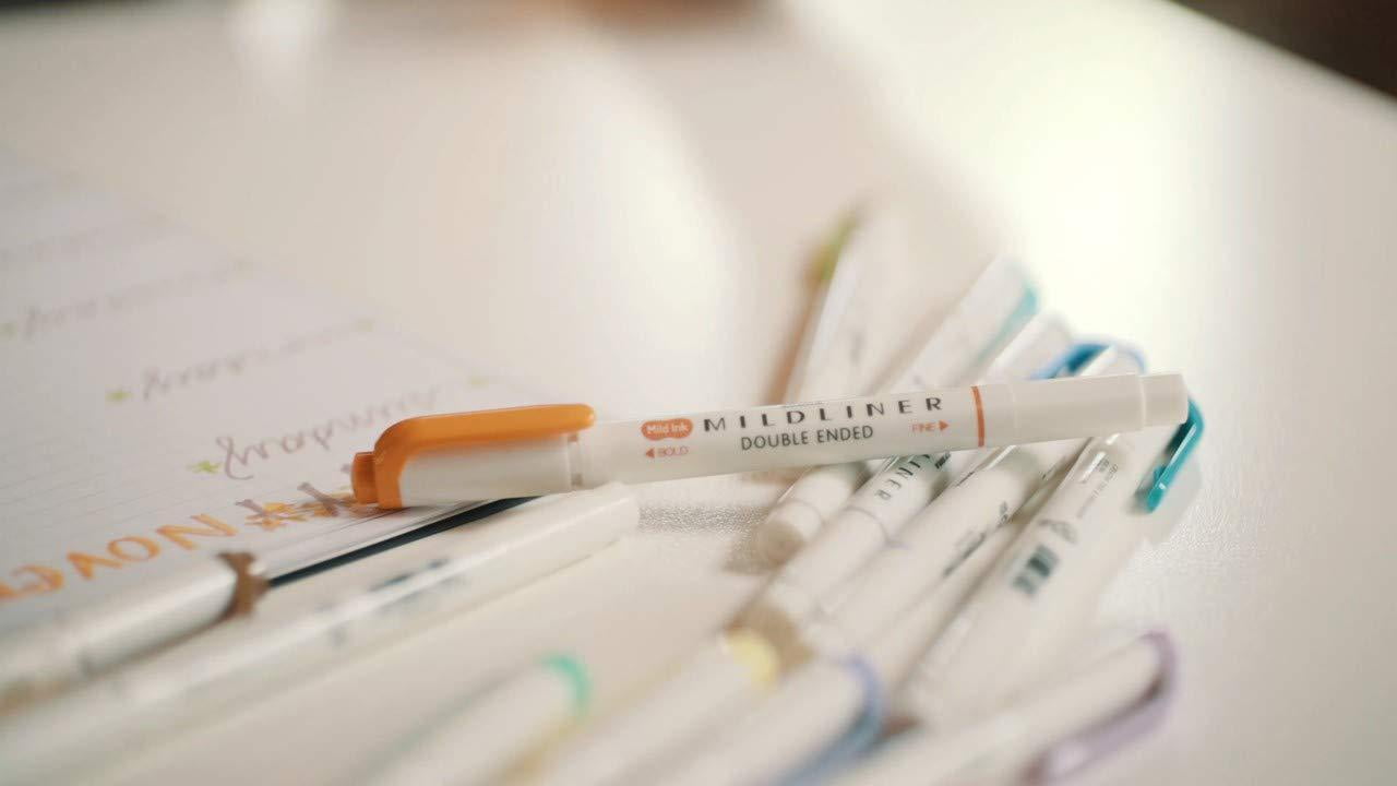 Zebra Pen Mildliner Double Ended Markers, Assorted Colors, Bold and Fine Point, 5 Count