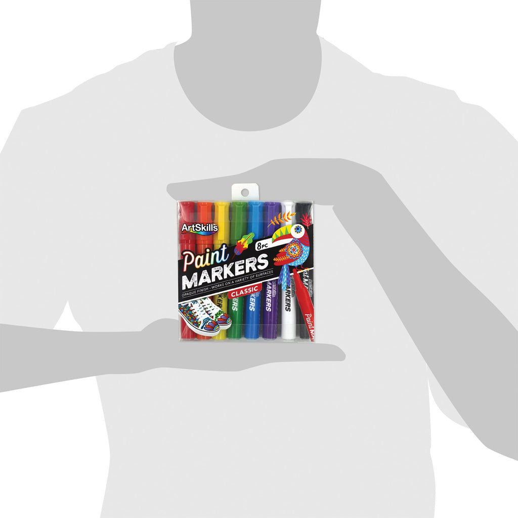 ArtSkills Paint Markers for Arts and Crafts, Art Markers for Kids & Teens, 8 Count