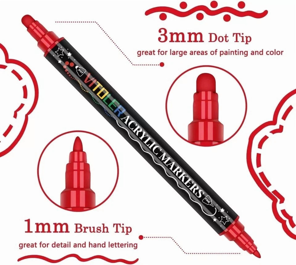 Fabric Markers Permanent Pens Paint Clothing Textile Dye T-Shirt Shoes Diy Set