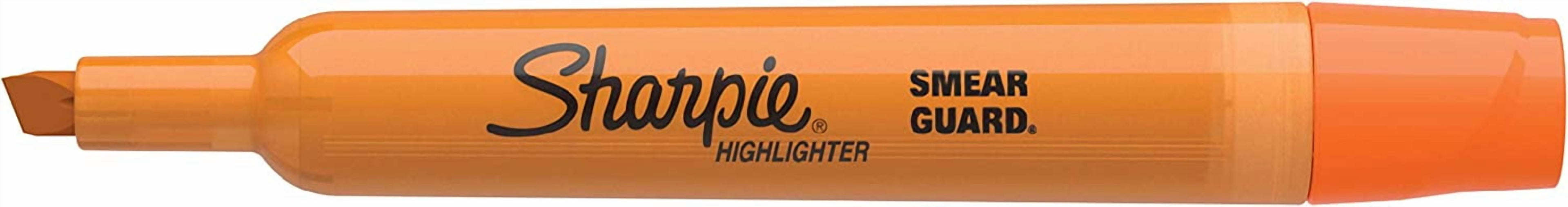 Sharpie 25006 Tank Style Highlighters, Chisel Tip, Fluorescent Orange, Box Of 12