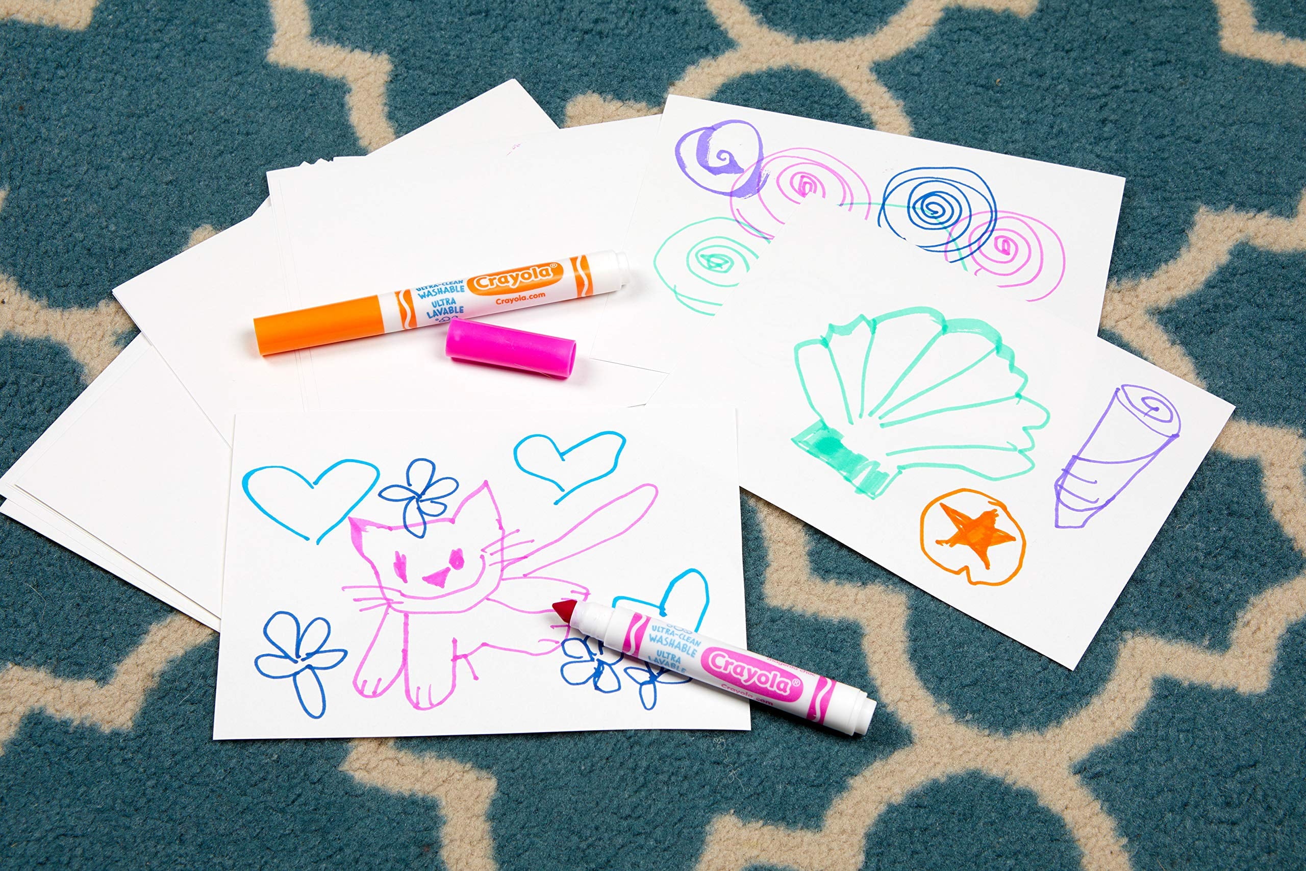 Crayola Washable Markers, Broad Point, Assorted Colors, 10 Count