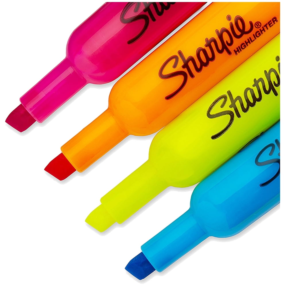 Pack of (2) Sharpie Accent Tank-Style Highlighters, 4 Colored Highlighters