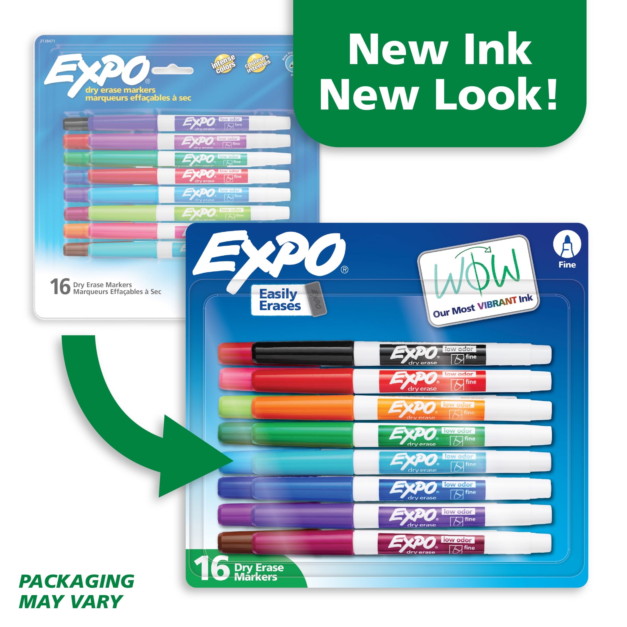 EXPO Dry Erase Markers, Fine Tip, Assorted Colors, 16 Count