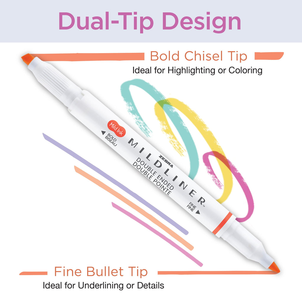 Zebra Pen MILDLINER Dual-Tip Creative Highlighter