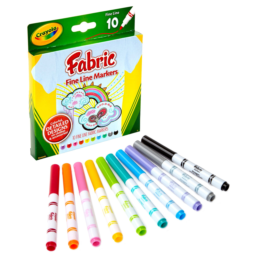 Crayola 10 count Fine Line Fabric Markers
