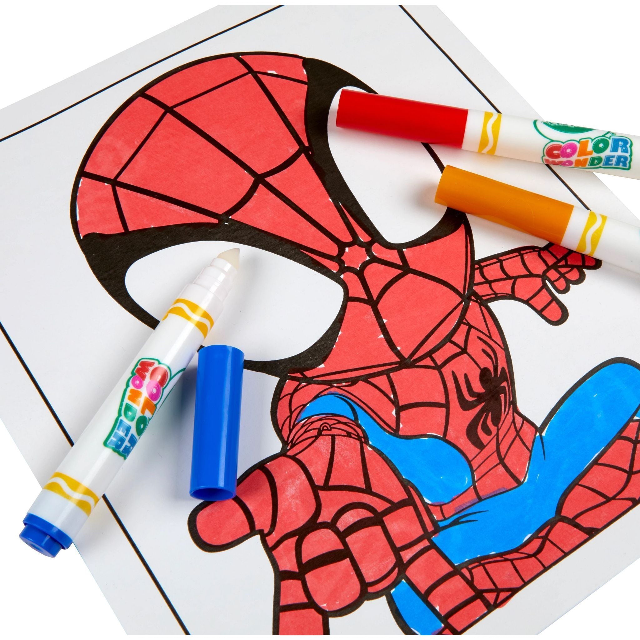 Crayola Color Wonder Mess Free Coloring Pages & Markers, Spidey & His Amazing Friends Art Supplies, Travel Activity, Spiderman Gift for Kids, 3+