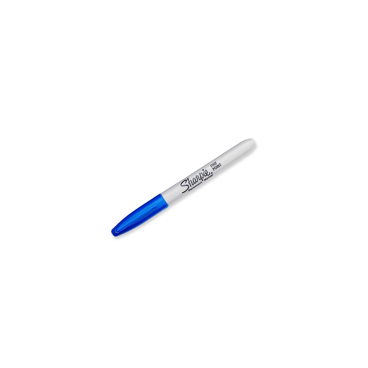 Sharpie Permanent Markers, Fine Point, Blue, 12 Count