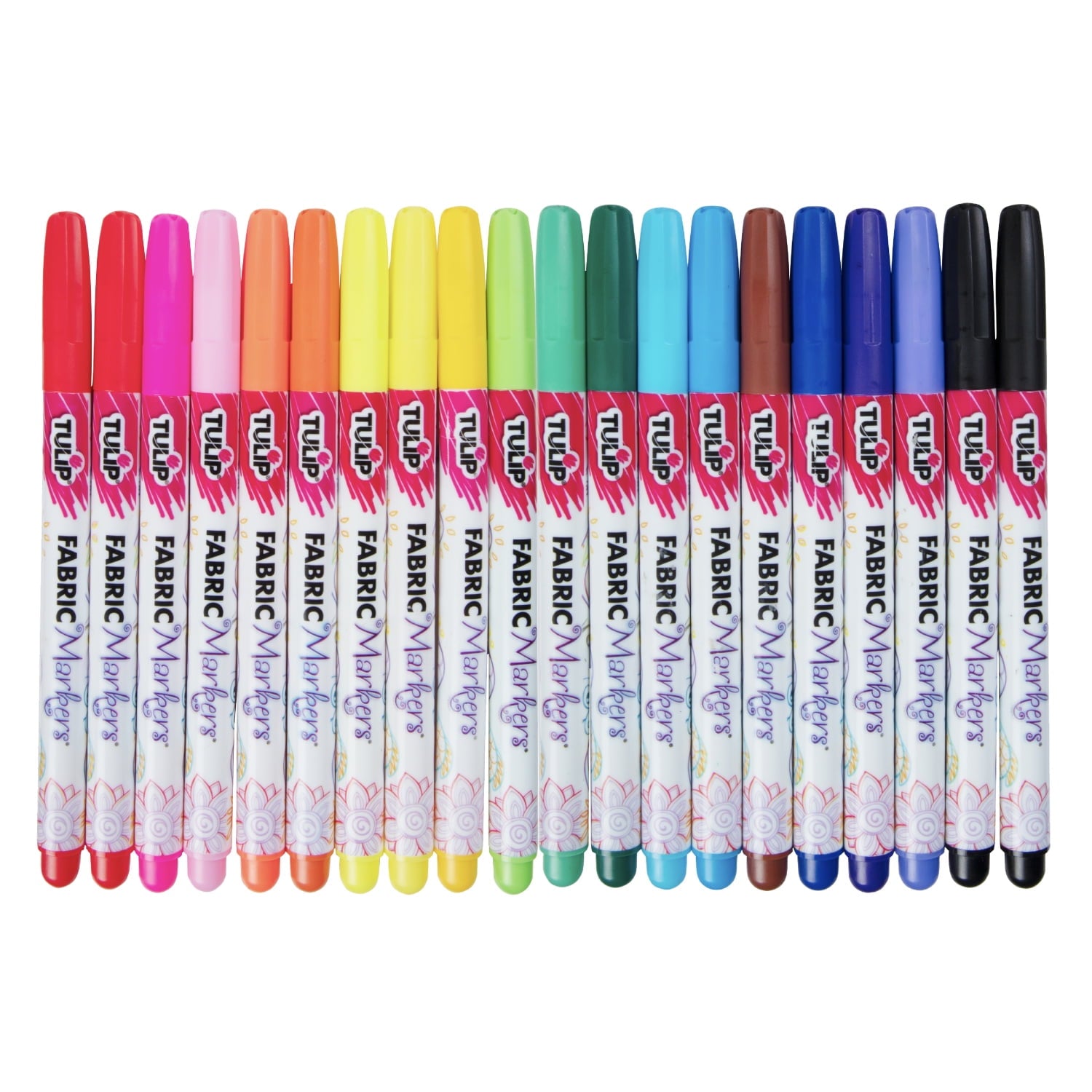 Tulip Fabric Markers, Multi-Colored, Fine, 20pk