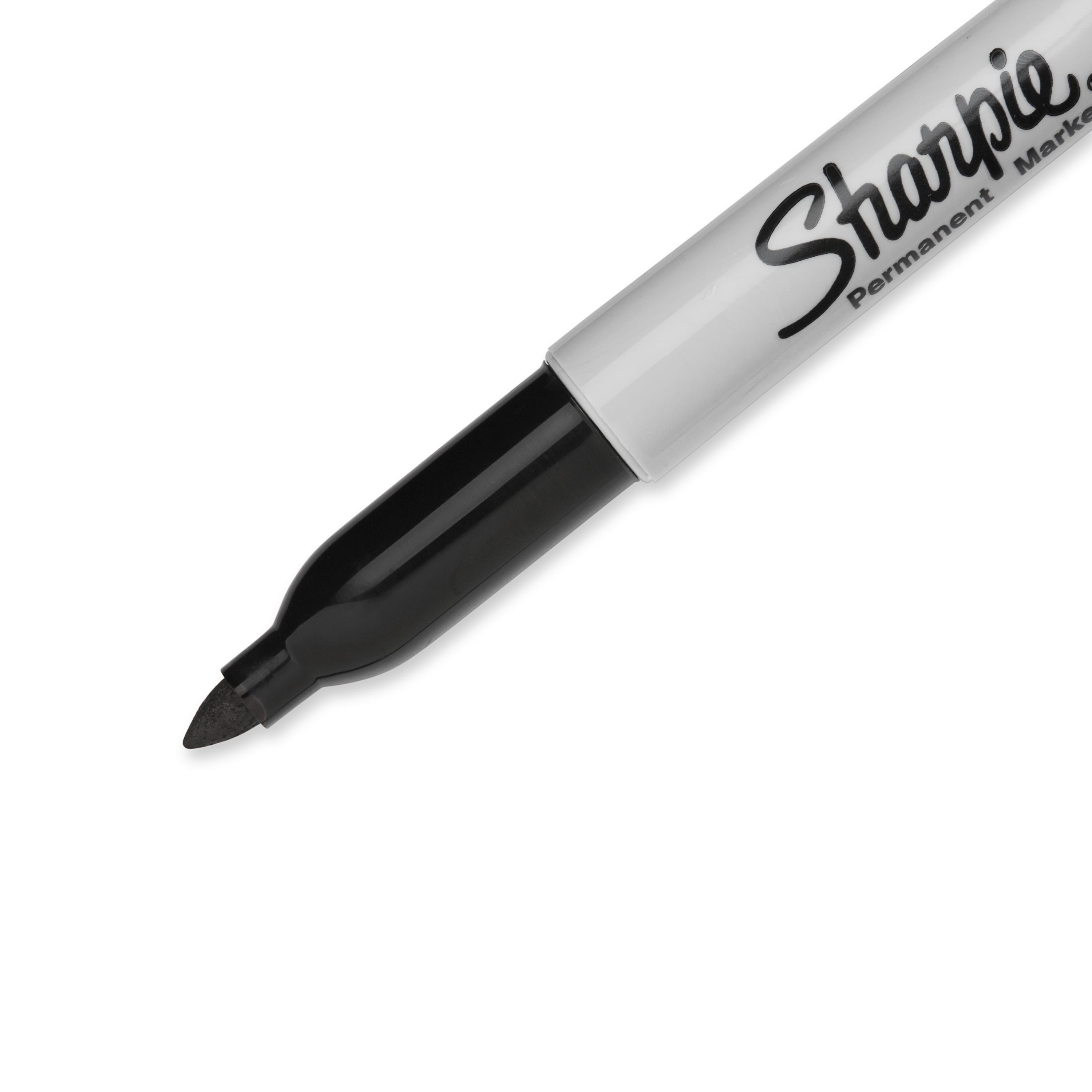 Sharpie Permanent Markers, Fine Point, Black, 2+1 Bonus