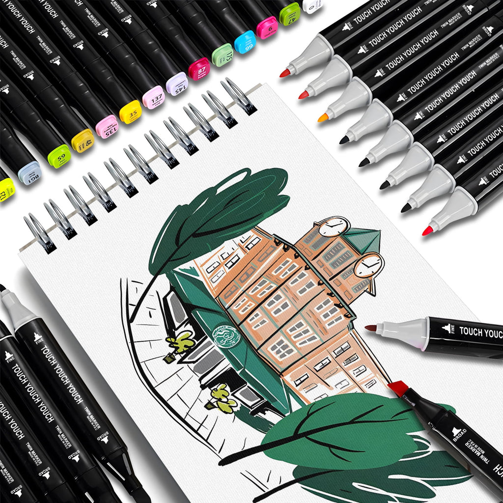 VACHAN SPORTS 80pcs alcohol markers set, double headed art markers