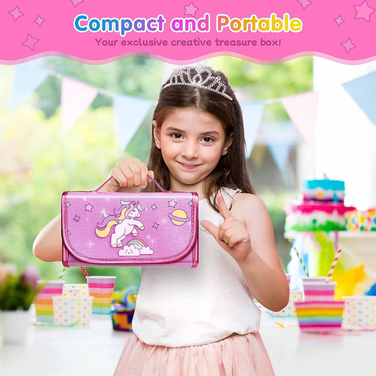 Huge Wave 45 Piece Fruit Scented Markers Set for Girls, with Unicorn Pencil Case, Art Supplies Birthday Gift for Kids Ages 4-9 Years Olds