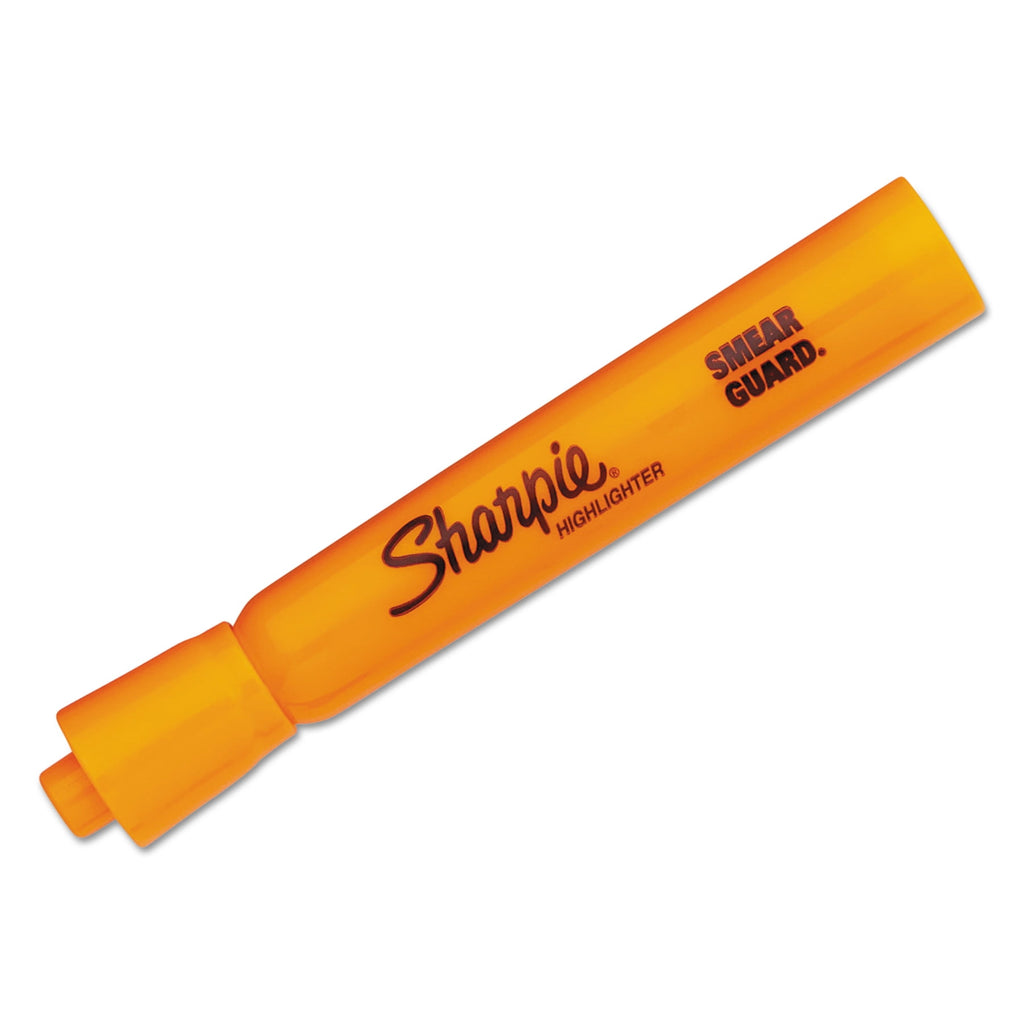 Sharpie Accent Tank Style Highlighter, Chisel Tip, Fluorescent Orange, 12 Count