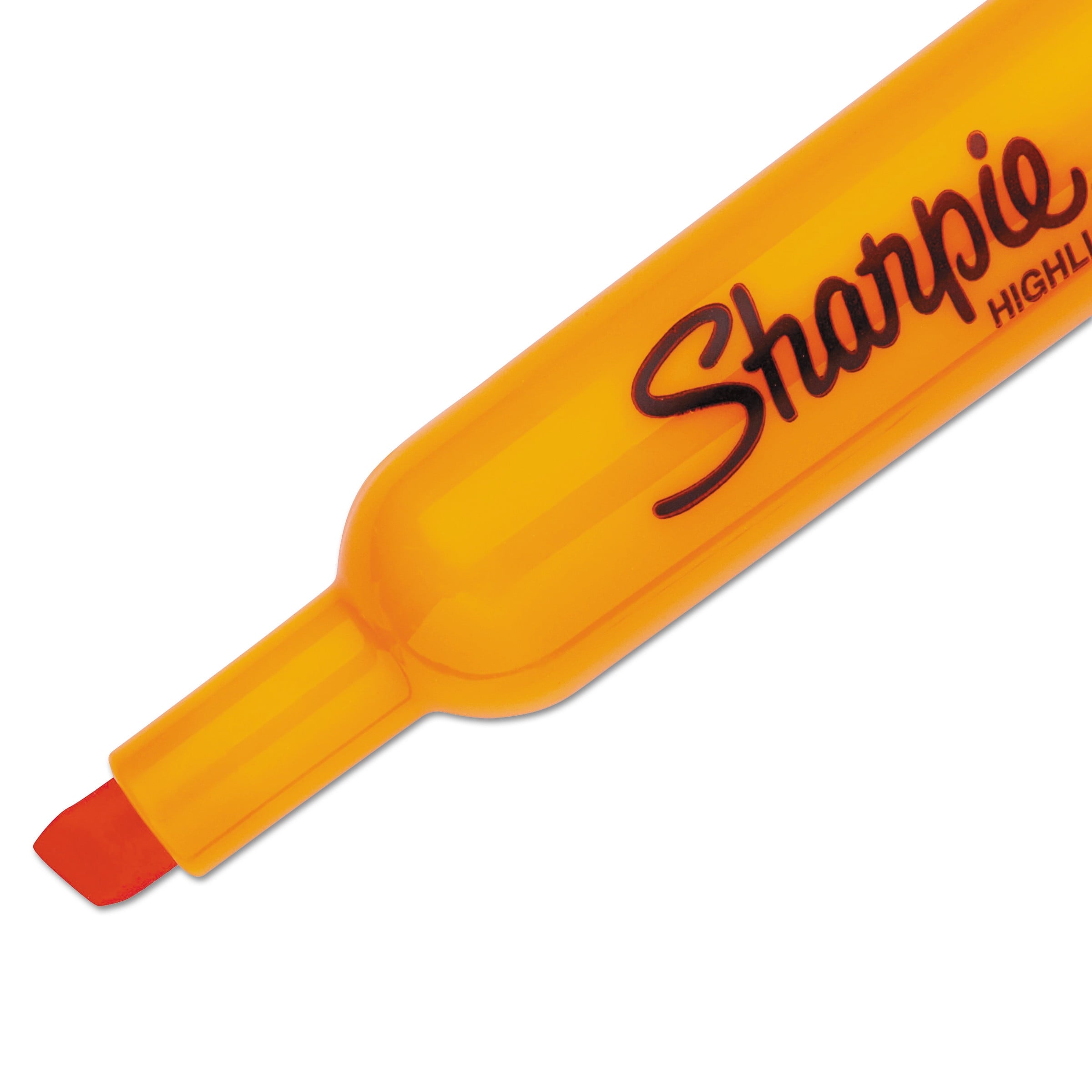 Sharpie Accent Tank Style Highlighter, Chisel Tip, Fluorescent Orange, 12 Count