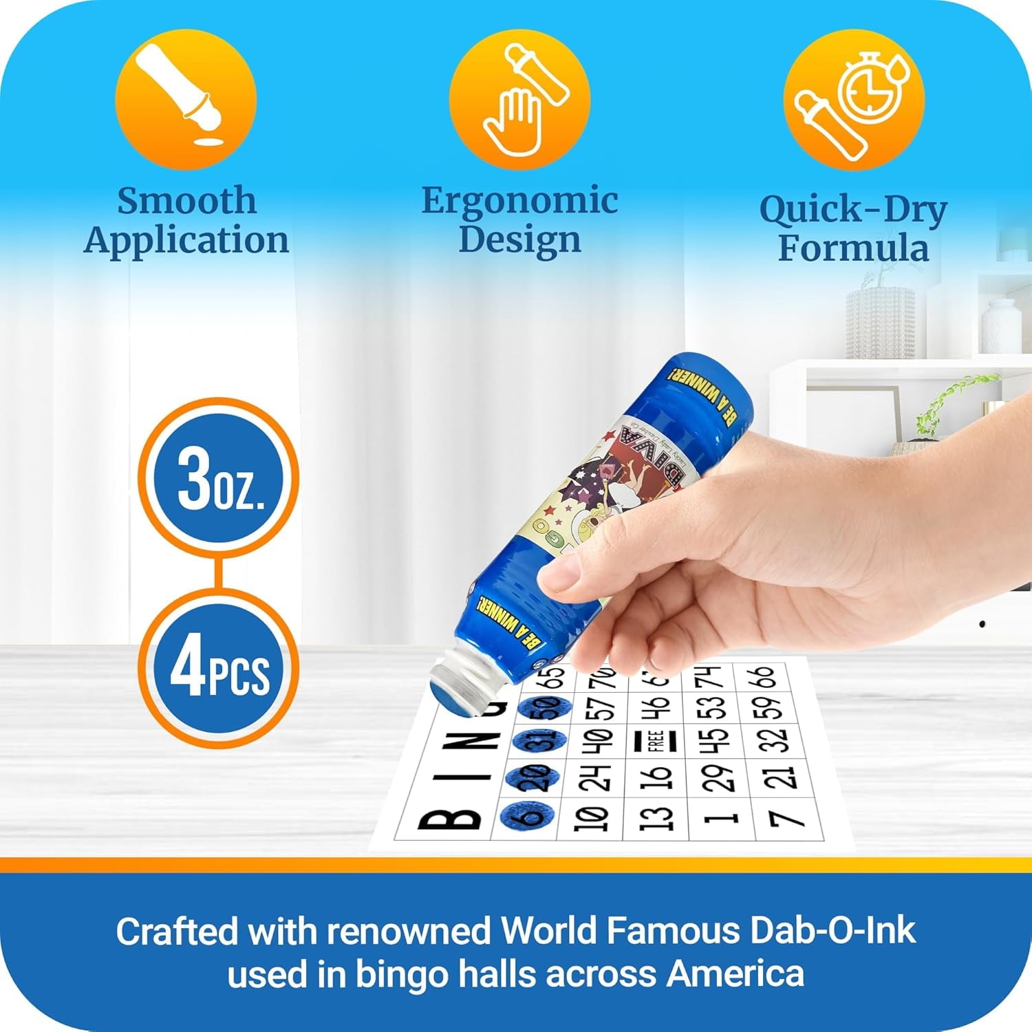 Lucky Lady Dauber Co. Bingo Daubers Value Pack with Bingo Markers, Bingo Dotters, Assorted Colors, 4 Count