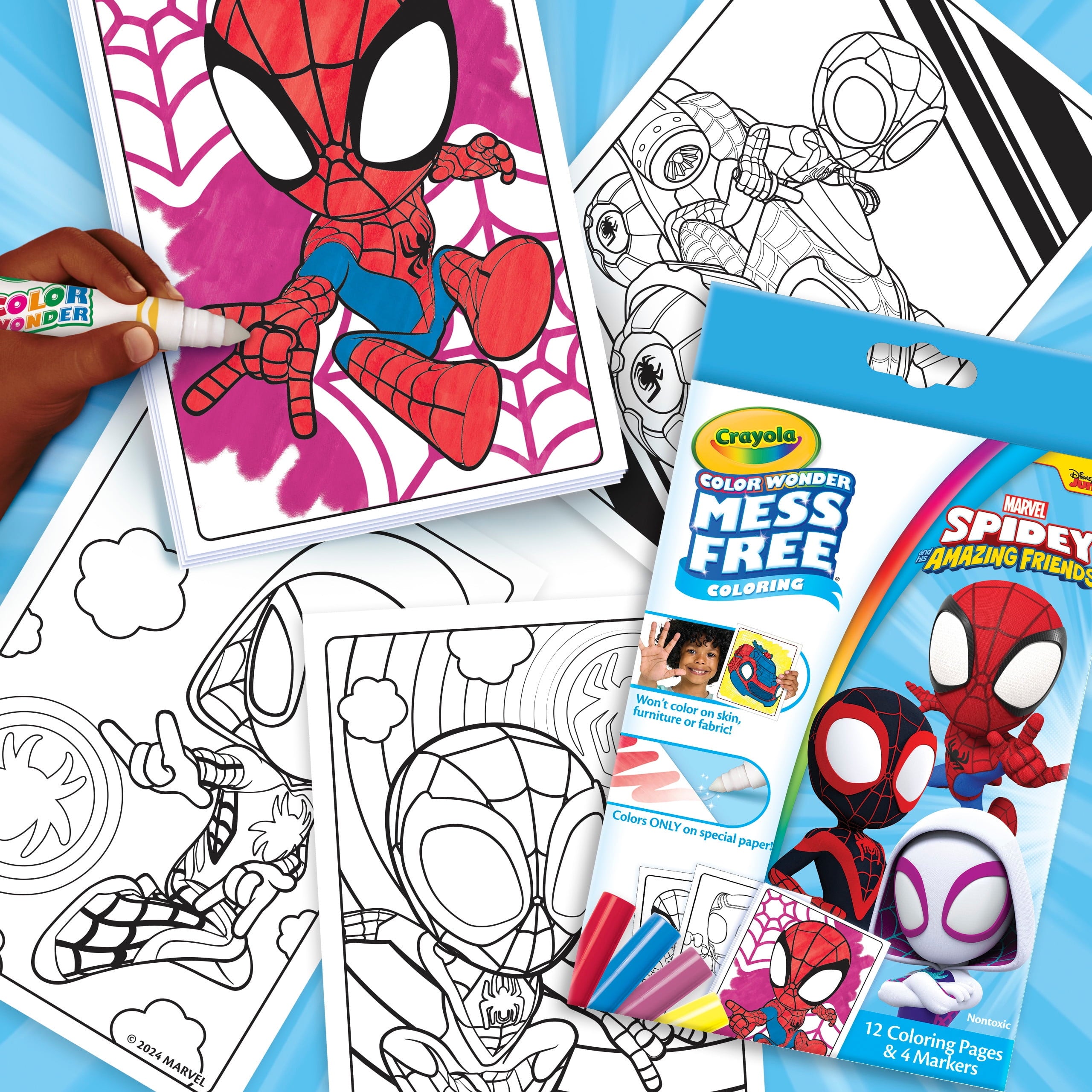 Crayola Color Wonder Spidey & His Amazing Friends Mini Box Set, Toddler Craft, Spiderman Gift for Kids, 3+